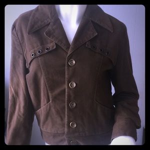 Peters ladies brown faux suede jacket